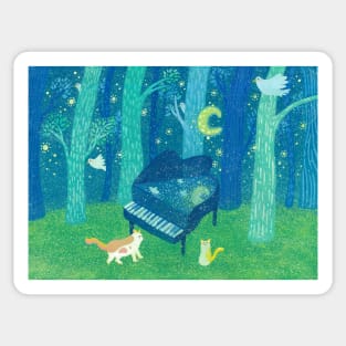 Piano moonlight Sticker